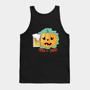 Drinking Halloween Pumpkin - Funny Tank Top